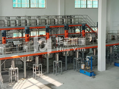 Guangzhou Baimu company waterborne wood lacquer (varnish) automation set